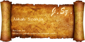 Jakab Szonja névjegykártya